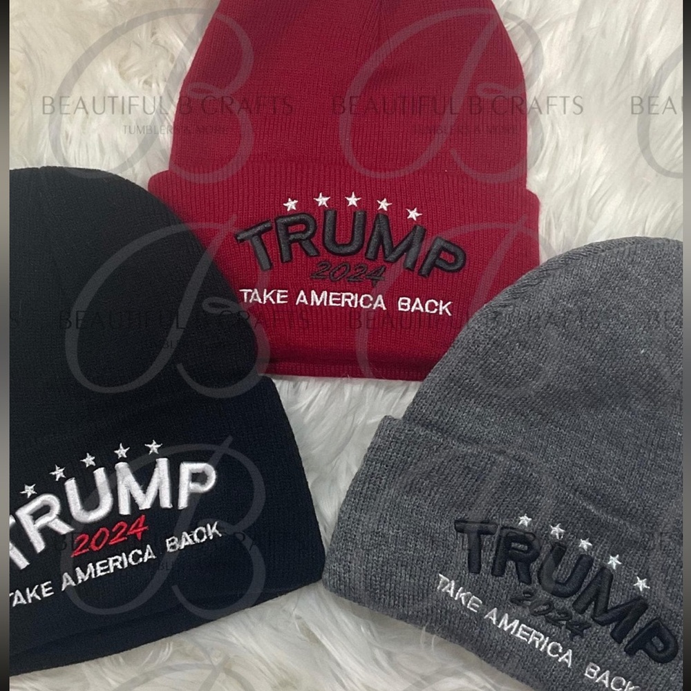 TRUMP 2024 Embroided Beanie | Trump 2024  | Trump Gift | Take America Back